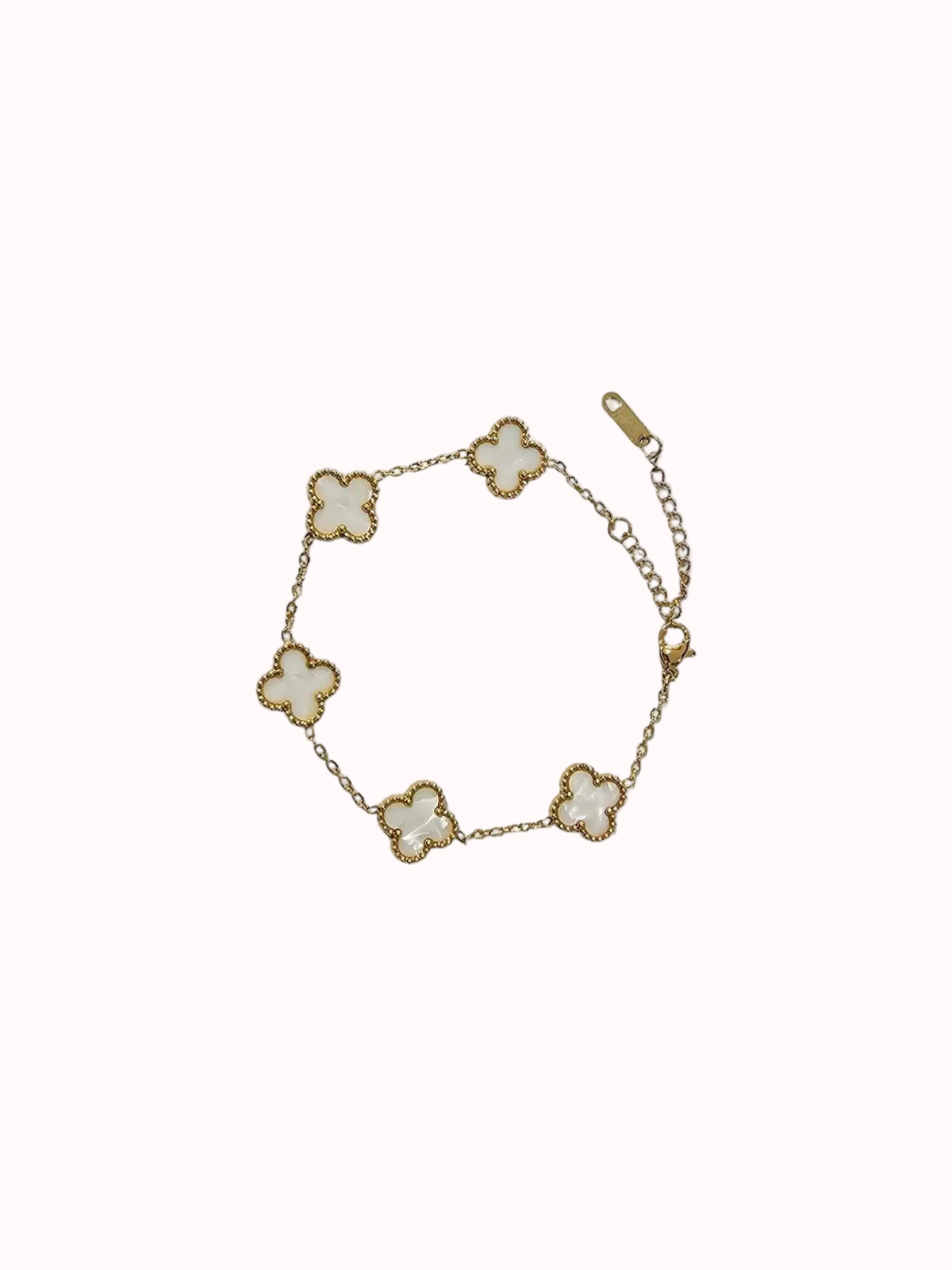 Pulsera Acero Trébol Burdeos