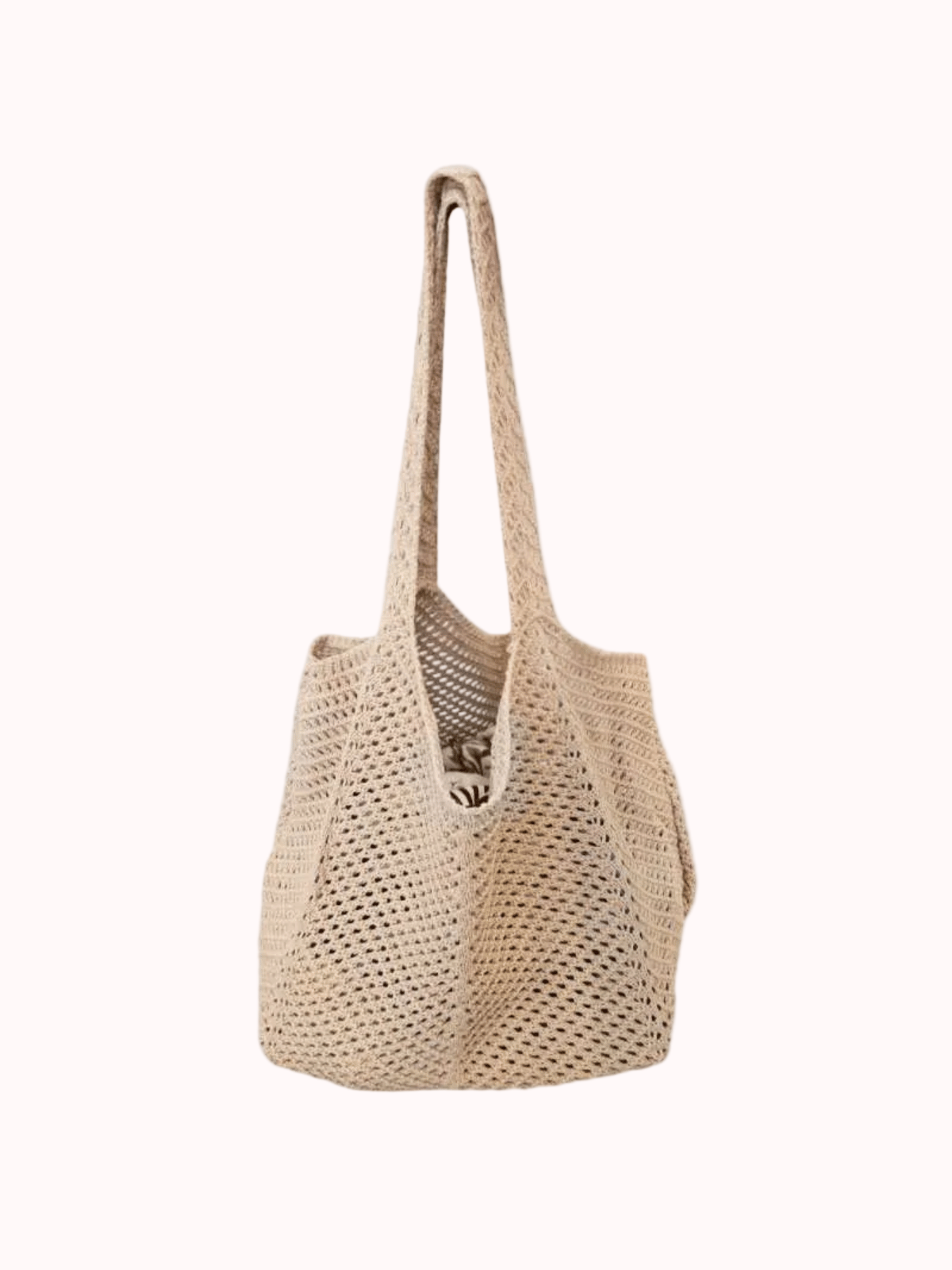 Bolso Tejido Redondo Latte