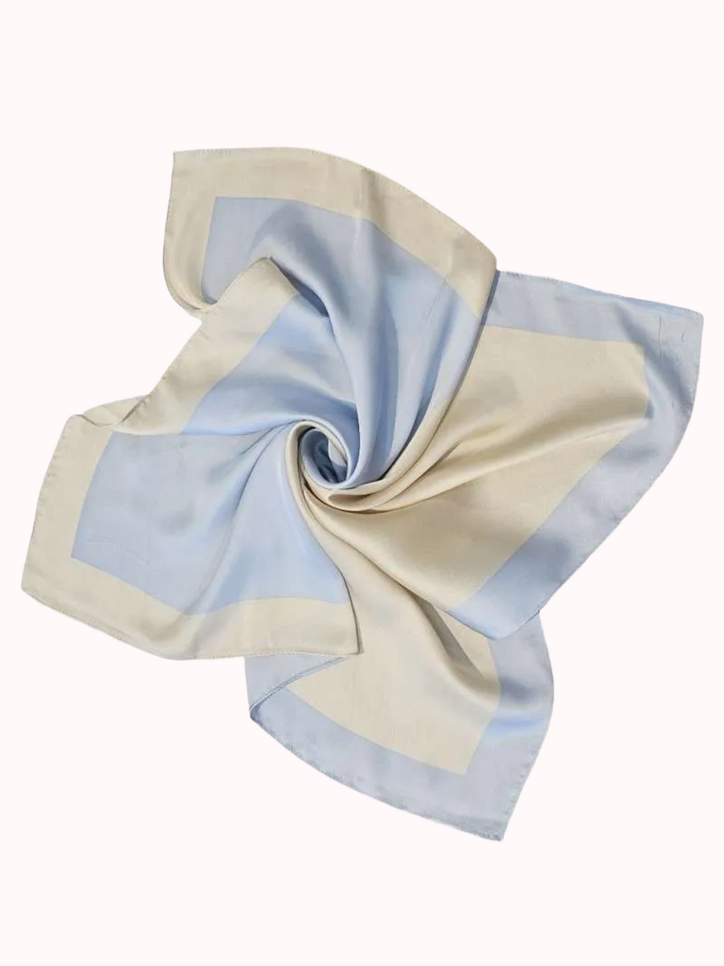Pañuelo mediano seda Medio celeste