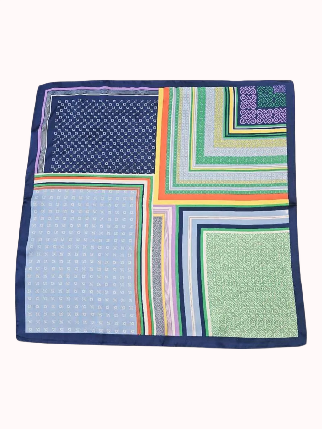 Pañuelo mediano seda Diseños azul