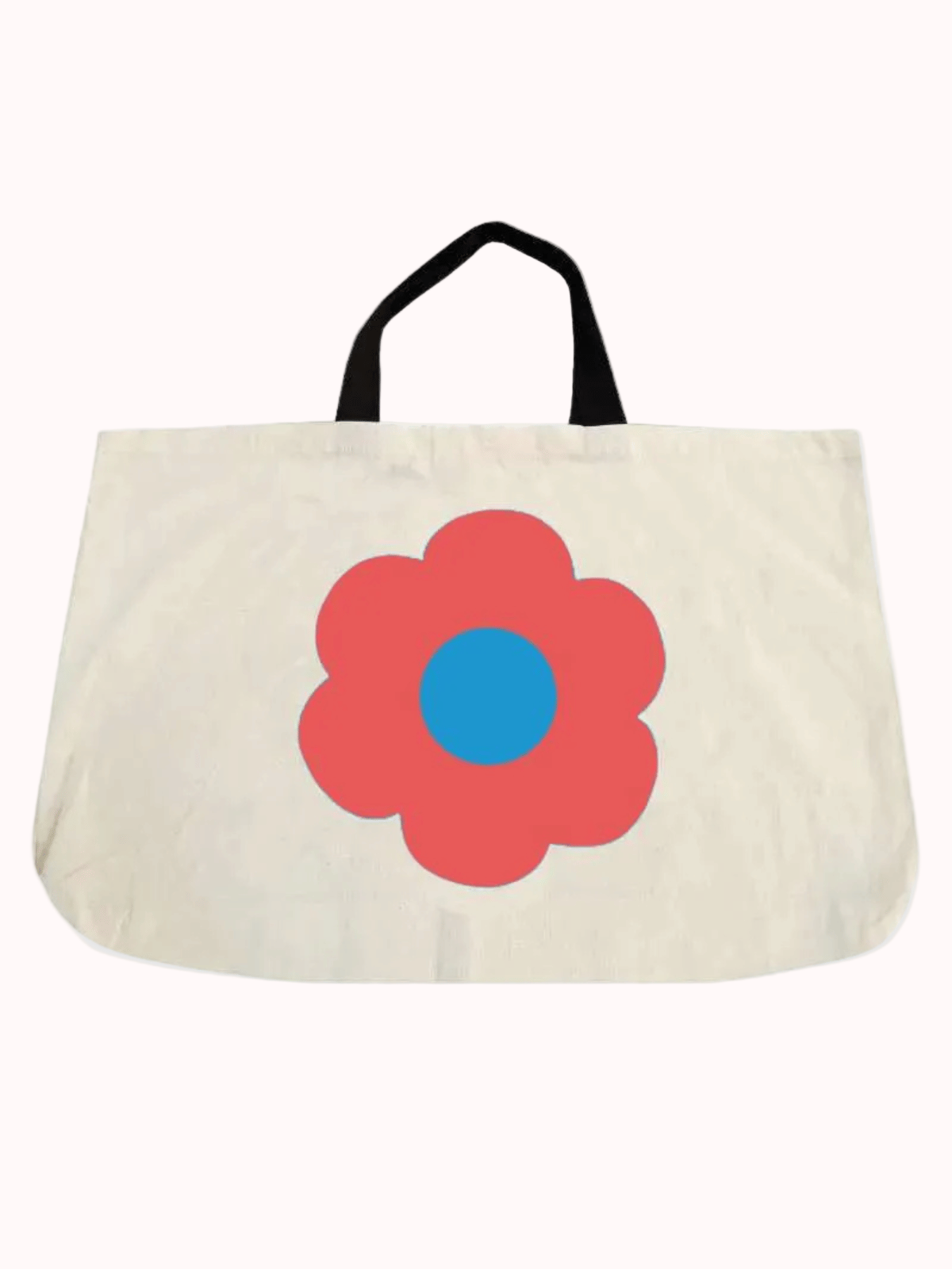 Bolsa Grande Flor Roja Ecológica