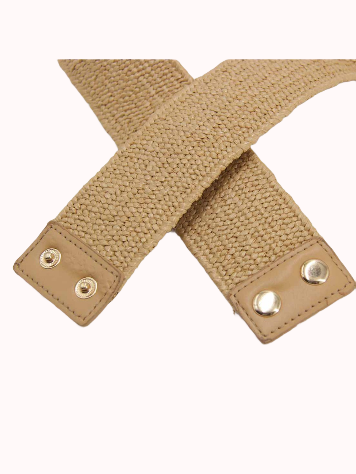 Cinturón Mujer Elasticado Rafia Hebilla Metálica