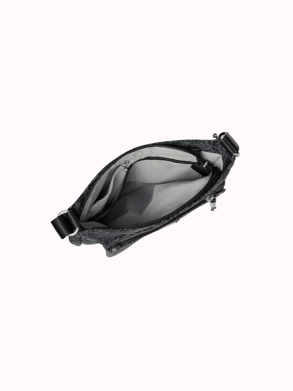 Baggallini Uptown Bagg con pulsera de teléfono RFID - Midnight Blossom