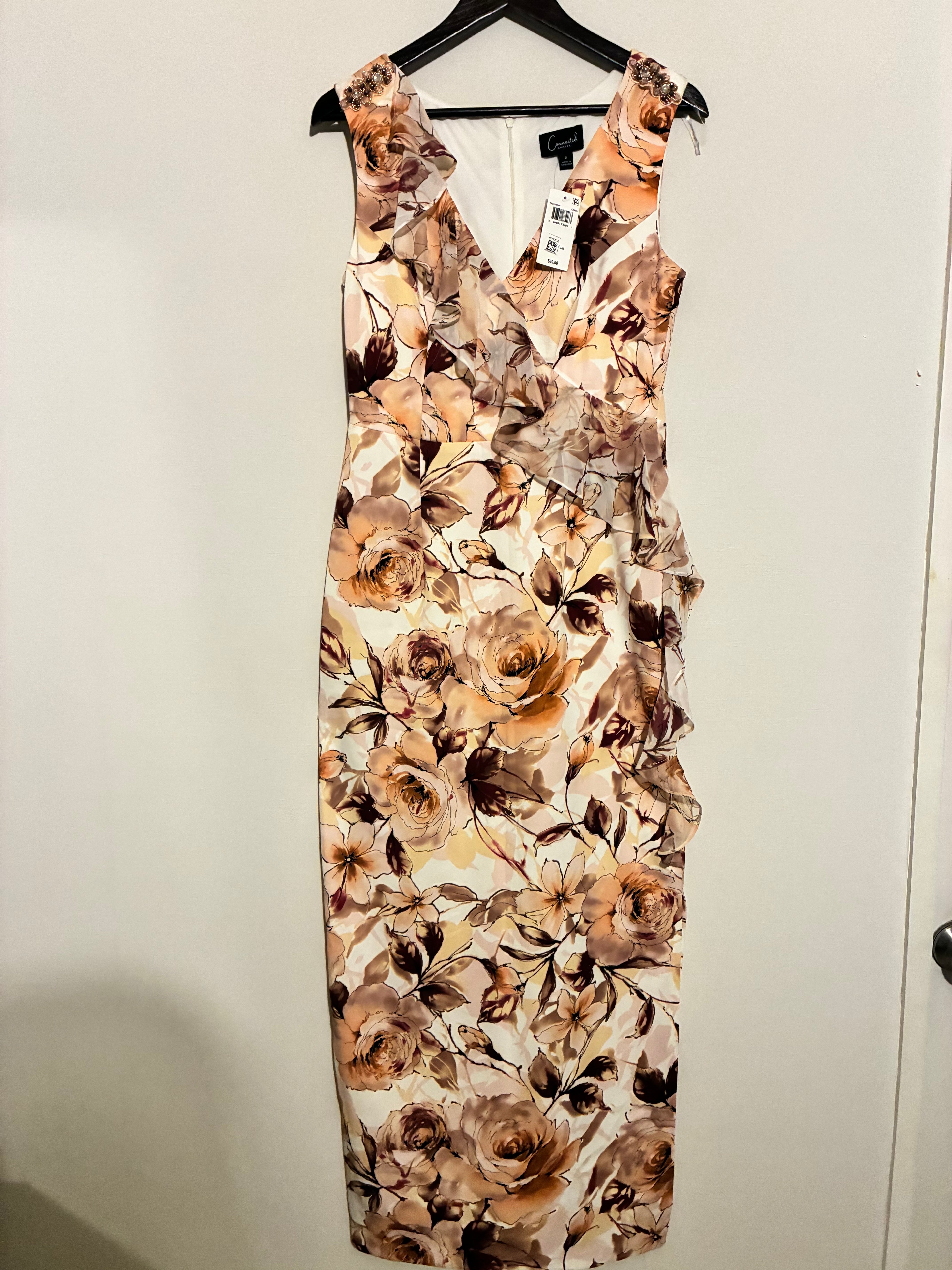 Vestido largo floral sin mangas