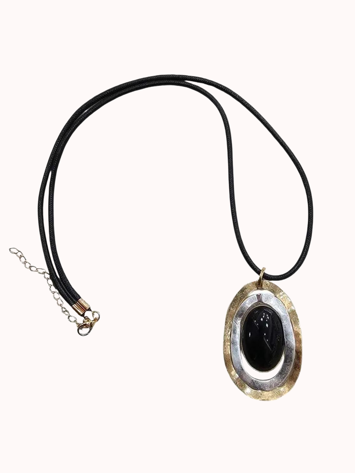 Maxi Collar Largo Dije Negro