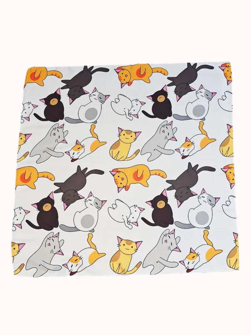 Pañuelo mediano seda Gatitos kawaii