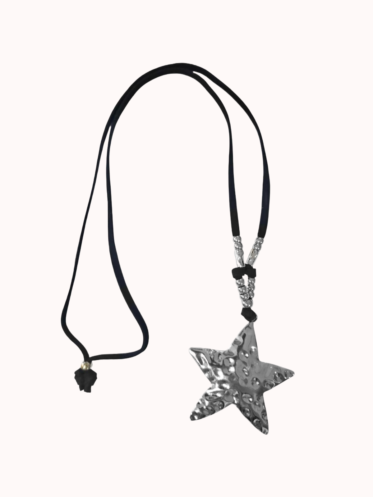 Collar Nudo Estrella Plateado