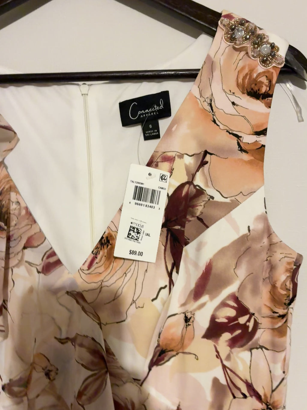 Vestido largo floral sin mangas