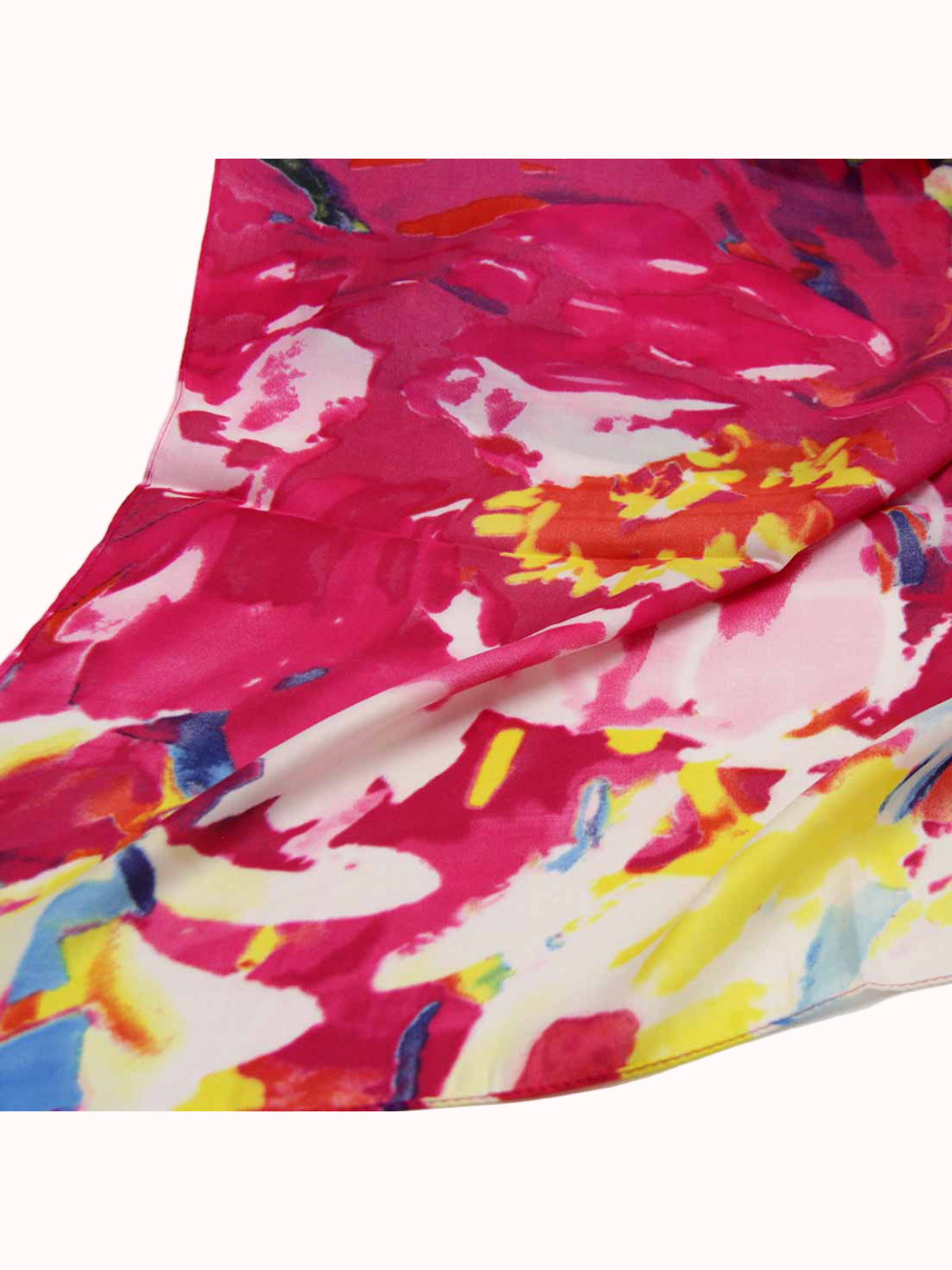 Pañuelo – Abstracto Fucsia y Amarillo