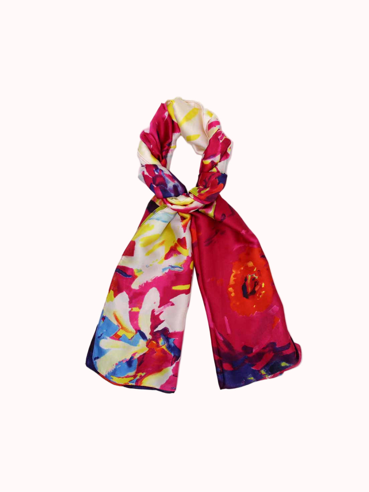 Pañuelo – Abstracto Fucsia y Amarillo