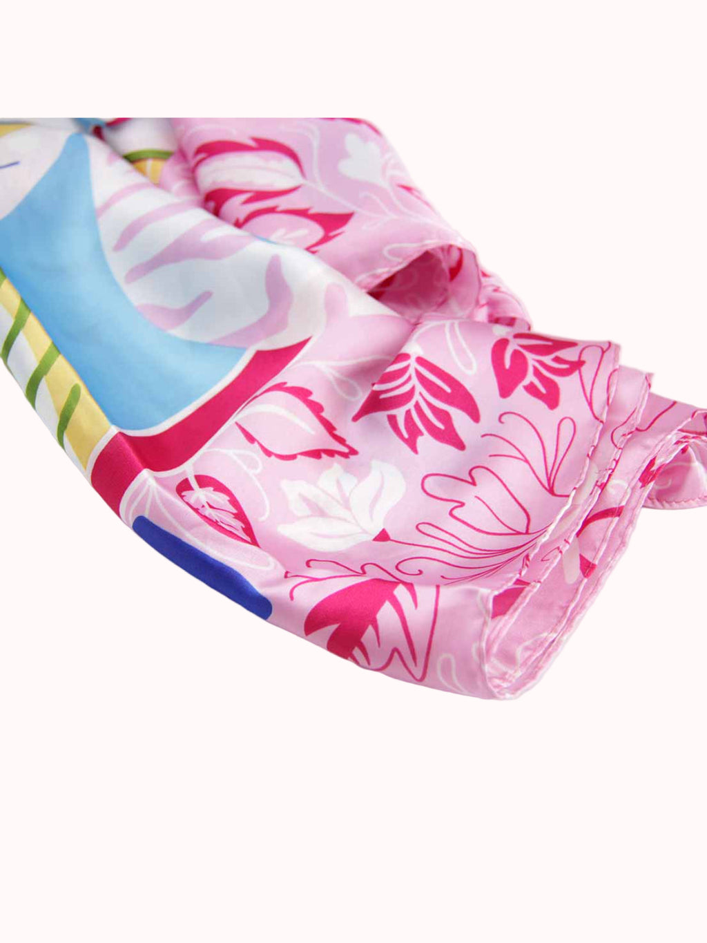 Pañuelo de Seda – Cebras Turquesa y Rosa